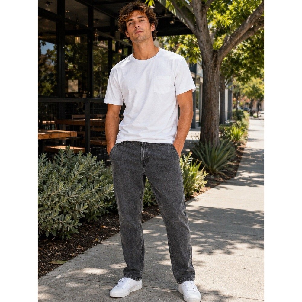 Free Planet Black Jeans 32x32 (31” Long Actual)Classic Denim Pants Casual Street